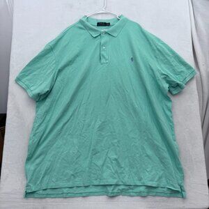 Polo Ralph Lauren Polo Shirt Mens 5XB Big Green Knit Pony Preppy Casual